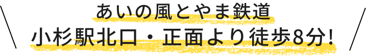 あいの風とやま鉄道 小杉北口・正面より徒歩8分